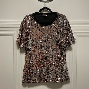 Oversized sequin tee